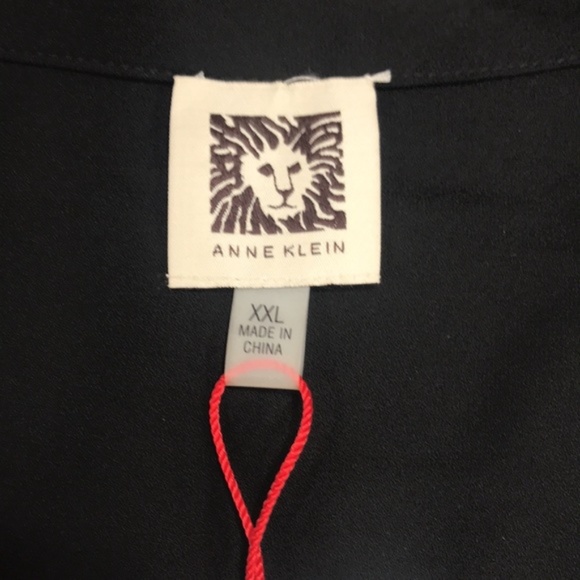 Anne Klein Women's V-Neck Bow Blouse - Picture 5 of 6